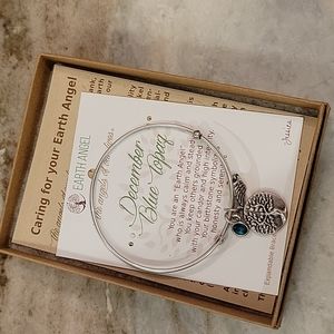 Earth Angel December Blue Topaz Expandable Braclet